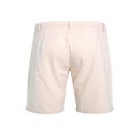 Multitrust pamučna posteljina ležerne kratke hlače za ljetne muškarce solidne boje čipkaste kratke kratke kratke
