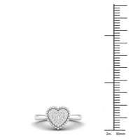 1 6CT TDW Diamond 10K White Goldheart Cluster Ring