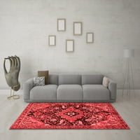 Tradicionalni tepisi u perzijskoj crvenoj boji, kvadratni 5 stopa