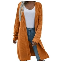 Dtydtpe Zimski kaputi za žene, ženski kardigan Srednja dužina Kardigan džemper kaputa Novi stil Jesenski i zimski