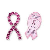 Svijest o raku dojke Pink PIN s rhinestones