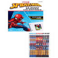 Spider-Man 16K divovske naljepnice za Valentinovo, djeca razmjenjuju kartice i olovke