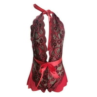 Donje rublje za žene modni bobisuit donje rublje uloga donjeg rublja s crvenim kariranim čipkama donje rublje