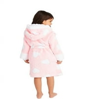 Odjeća za spavanje od flanela od flisa za djevojčice s kapuljačom, ružičasta, e-mail