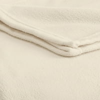 Pokrivač od flisa za krevet-cjelogodišnja topla lagana super mekana deka - deka od Bjelokosti-hotelska kvaliteta-Plišana