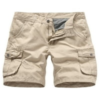 Capreze muške ljetne kratke hlače s multi-džepovima teretni kratke hlače čvrste boje Classic Mini hlače srednji