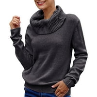 Jesenski ženski džemperi s džemperima s dugim rukavima, preveliki pleteni džemper