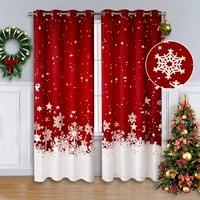 Božićne zavjese za dnevnu sobu, Paneli za zavjese od crvenog baršuna, zavjese za zamračivanje u sobi