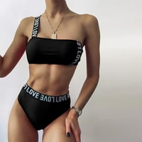 a/ ženski kupaći kostimi s printom slova dvodijelni kupaći kostim bikini odjeća za kupanje na plaži Ženski kupaći