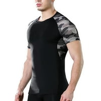 Muške majice prozračne majice koje upijaju znoj majice kratkih rukava uklopljene modne sportske ljetne majice
