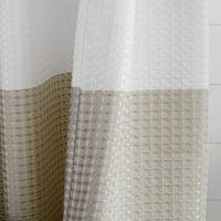 Zavjesa od vafla od 3 inča s prugastim tkanjem vafla, teksturirana zavjesa od tkanine s prugastim trakama s kugličnim