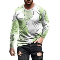Muški veliki i visoki opušteni casual puloveri s okruglim vratom s kratkim rukavima muška majica s printom od