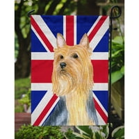 Caroline's Treasures LH9468GF Silky terrier s engleskog Union Jackom, Britanska zastava, Vrt zastava, Vrt veličina,