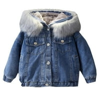 Debeli topli traper kaput s kapuljačom za djevojčice i dječake proljetna / zimska odjeća kaput jakna 6 mjeseci