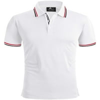 Muške polo majice kratkih rukava jednobojna ležerna majica za golf i tenis s uspravnim ovratnikom muške polo majice