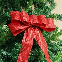Božićna vrpca lukovi blistavi božićni luk božićni vijenac za božićnu zabavu zatvoreni vanjski ukras