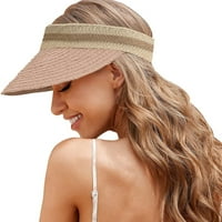 Levmjia šeširi za žene Ljetni klirens Woman's Summer Sunhat Zaštita od sunca Pletenje srušenim modnim casual šeširom