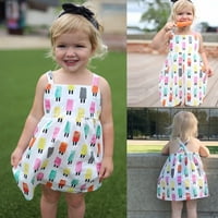 Mališani dječja djevojčica ljetni modni remen sladoled bez princeza haljina za čišćenje višebojnih 100 100