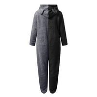 Kombineti za žene odijelo za spavanje odijelo duge kapuljače pidžame casual zima toplo slatka roppe odjeća za