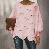Ležerni seksi opušteni ženski džemperi za slobodno vrijeme u ružičastoj boji, Veličina $ $