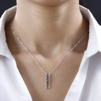 Shop or crvena bijela dijamantna okrugla ogrlica od srebra presvučena platinom za žene veličina nakita 20 poklon