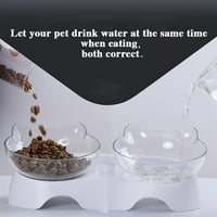 Kućna zdjela za mačke i pse s nagnutim ustima, Dvostruka zdjela za pitku vodu koja štiti vratne kralješke, kućni