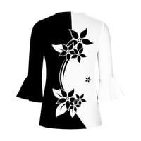 Ženske bluze i gornji dijelovi, elegantne ljetne košulje s izrezom u obliku slova A i printom leptira, modni nabrani