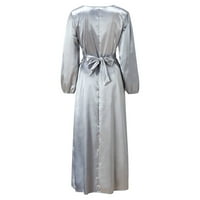 Miayilima maxi haljine za ženske haljine od posade vrat dugi rukavi kaftan arapski jilbab abaya čipka u šivanje