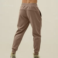 Puawkoer muški proljeće casual fitness hlače za trčanje labave boje struka u boji hlače džep labave treniske velike