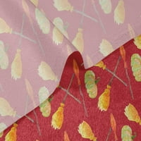 Oneoone baršunaste crvene tkanine za šivanje materijala za šivanje materijala za ispis tkanine po dvorištu široko