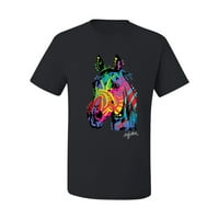 Wild Bobby, Neon Rainbow Horse Animal ljubitelj muške grafičke majice, crna, 2xl