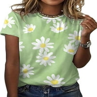 Colisha Žene labave radne majice Daisy Boho majica Bohemska cvjetna tiskana tunična bluza