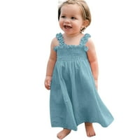 Ketyyh-chn ljetna haljina djevojke odjeća ljetna haljina Djeca dječja praznična haljina svijetloplava, 100