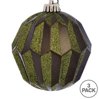 5 olive Glitter faseted ball ornament, pakiran