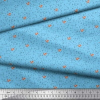 Plava pamučna Baptiste tkanina Za djecu s geometrijskim printom širine dvorišta