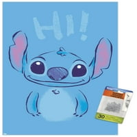 Zidni plakat Lilo & Stitch - zdravo s gumbima, 14.725 22.375
