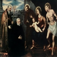 Djevica i sveci povijest slikarstva ispis Tintorettovog plakata