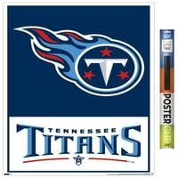Tennessee Titans-plakat na zidu s logotipom, 22.375 34