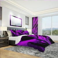 DesignArt 'Purple and Grey Mixer' Modern & Contemporary prekrivač