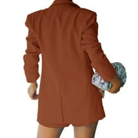 Proljetno-jesenski ženski sako s dugim rukavima sprijeda, uredske jakne na kopčanje s džepom
