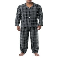 Muška flanelska pidžama, gornji i donji dio pidžame