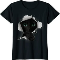 Mačja košulja, mačja Majica, poderana košulja od crne mačke, mačja majica