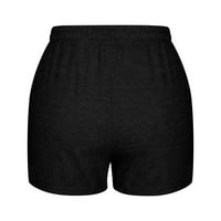 Ljetne sportske kratke hlače za Žene, Ležerne jednobojne široke sportske kratke hlače s elastičnim strukom za