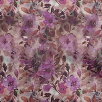 Oneoone Georgette viskoza tamna magenta tkanina Sažetak cvjetna tkanina za šivanje tiskane zanatske tkanine uz
