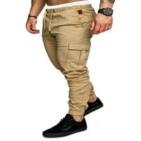 Muške Casual hlače za jogging za muškarce, jednobojne sportske hlače za muškarce, sportske hlače s više džepova,