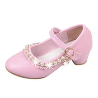 Ženske cipele s modnim sandalama s debelim potpeticama s perlicama slatke studentske kožne cipele princezine cipele