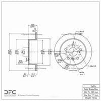 Dynamic 600- DFC kočni rotor odgovara odabiru: 2002-2003, Toyota Camry Le Xle SE