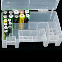 Mittory Tvrdi Plastični Prozirni poklopac Držač za skladištenje baterija AA AAA Bo Topla rasprodaja Trendy Bijela