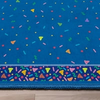 Zbirka Crayola od Well Tkani Confetti Blue 7'10 9'10 podloga za zone za odmor