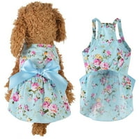 Odjeća za kućne ljubimce u Australiji, super mekani ukras mašne, pamučna haljina s cvjetnim printom za pse, dekor